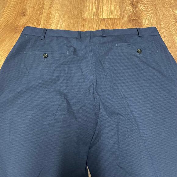 Ralph Lauren LRL Blue Window Pane Mens Dress Suit Pants Slacks Trousers 36Wx30L - Picture 4 of 9